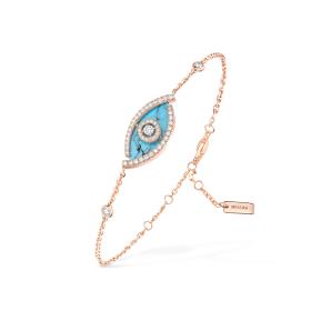 Roségold, Armschmuck, Messika Lucky Eye Armband Türkis 12953-PG