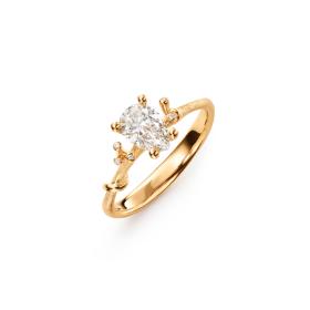 Gelbgold, Ringe, Ole Lynggaard Copenhagen Nature Solitaire Ring A2788-426