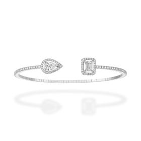 Weißgold, Armschmuck, Messika My Twin Skinny X2 Armreif 06492-WG