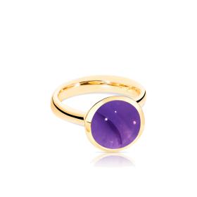 Gelbgold, Ringe, Tamara Comolli BOUTON Ring large  Amethyst R-BOU-l-Am-yg