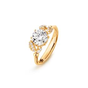 Gelbgold, Ringe, Ole Lynggaard Copenhagen Winter Frost Solitaire Ring A2782-404