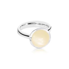 Weißgold, Ringe, Tamara Comolli BOUTON Ring Large R-BOU-l-MoSa-wg