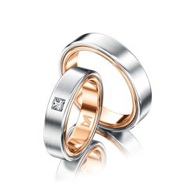 Weißgold, Ringe, Meister Trauringe Classics 112.9027.01/112.9027.00-WR