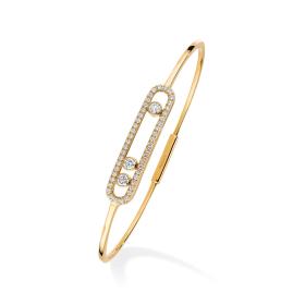 Gelbgold, Armschmuck, Messika Move Classique Pavé Thin Armreif 05032-YG