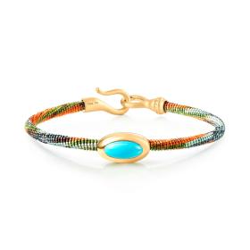 Textil, Armschmuck, Ole Lynggaard Copenhagen Life Armband mit Türkis A2941-404