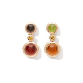         Roségold, Ohrringe, Tamara Comolli BOUTON Ohrhänger 2 Cabochons 'Indian Summer' E-BOU-2-IS-Sa-rg