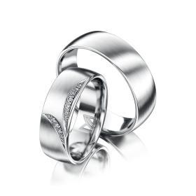 Weißgold, Ringe, Meister Trauringe Symbolics 112.9024.01/112.9024.00-W