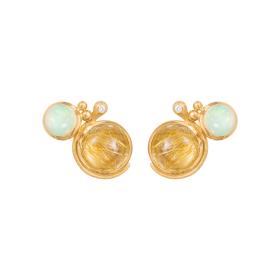 Gelbgold, Ohrringe, Ole Lynggaard Copenhagen Lotus Ohrstecker A2932-401