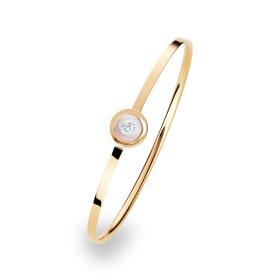 Rotgold, Armschmuck, Schmuckwerk Armspange Glasklar DA287-RG-GW