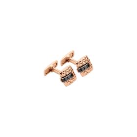Roségold, Armschmuck, FOPE Vendôme Manschettenknöpfe mit schwarzen Diamanten 00702GX_BN_R_XXX_000
