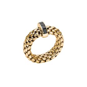 Gelbgold, Ringe, FOPE Vendôme Flex'it Ring mit schwarzen Diamanten 58402AX_BN_G_XGX_00S