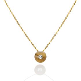 Gelbgold, Halsschmuck, Schmuckwerk Halskette Glasklar DH807-GG-GG
