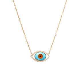         Gelbgold, Halsschmuck, Ole Lynggaard Copenhagen Evil Eye Halskette A3258-402