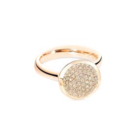 Roségold, Ringe, Tamara Comolli BOUTON Ring large mit Diamant Pavé  R-BOU-l-pD-rg