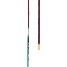 Seide, Halsschmuck, Ole Lynggaard Copenhagen Doppel Design Schnur rot/eisblau A1903-402