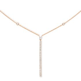 Roségold, Halsschmuck, Messika Vertikale Gatsby Barrette Halskette 05448-PG