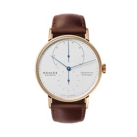 Unisex, NOMOS Glashütte Lambda 39 Roségold mit gebläuten Zeigern 953