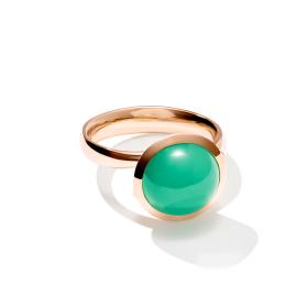 Roségold, Ringe, Tamara Comolli BOUTON Ring large Chrysoprase R-BOU-l-Chry-rg