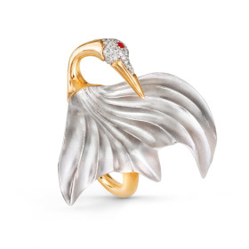         Weißgold, Ringe, Ole Lynggaard Copenhagen Cranes Ring groß A3094-402
