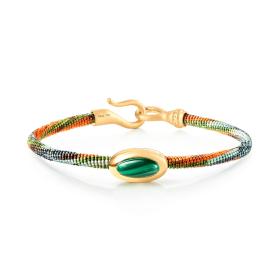 Textil, Armschmuck, Ole Lynggaard Copenhagen Life Armband mit Malachit A2942-404