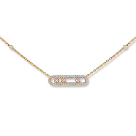         Gelbgold, Halsschmuck, Messika Move Classique Baby Pavé Halskette 04322-YG