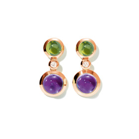         Roségold, Ohrringe, Tamara Comolli BOUTON Ohrhänger 2 Cabochons 'Aurora' E-BOU-2-Aur-Cl-rg