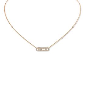 Gelbgold, Halsschmuck, Messika Move Classique Baby Pavé Halskette 04322-YG