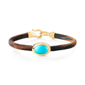 Textil, Armschmuck, Ole Lynggaard Copenhagen Life Armband mit Türkis A2953-401