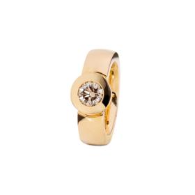Rotgold, Ringe, Jochen Pohl Jochen Pohl Brillant Ring 600XXS-RG-Brill.-0,92ct-braun/vsi