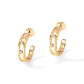 Gelbgold, Ohrringe, Messika Move Classique Hoop Ohrringe 04407-YG