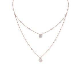 Roségold, Halsschmuck, Messika My Twin Halskette 12966-PG