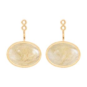 Gelbgold, Ohrringe, Ole Lynggaard Copenhagen Lotus Ohreinhänger A3061-402