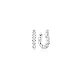 Weißgold, Ohrringe, Tamara Comolli SIGNATURE Hoop Ohrringe small E-Ho-s-p-wg