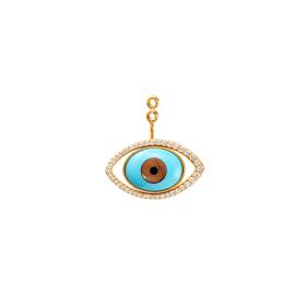 Gelbgold, Ohrringe, Ole Lynggaard Copenhagen Evil Eye Ohrring-Einhänger A3039-402