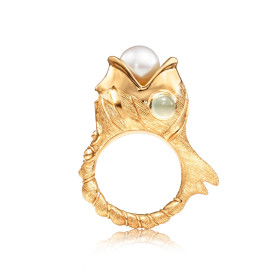 Gelbgold, Ringe, Ole Lynggaard Copenhagen Young Fish Ring A3151-401