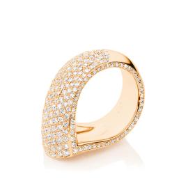 Roségold, Ringe, Tamara Comolli SIGNATURE Ring Drop mit Diamant Pavé R-Dr-p-rg