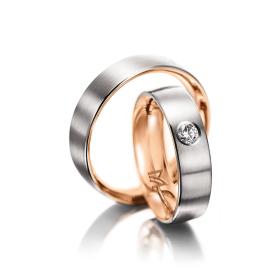 Weißgold, Ringe, Meister Trauringe Classics 112.8837.01/112.8837.00-RW