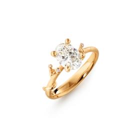 Gelbgold, Ringe, Ole Lynggaard Copenhagen Nature Solitaire Ring A2785-434