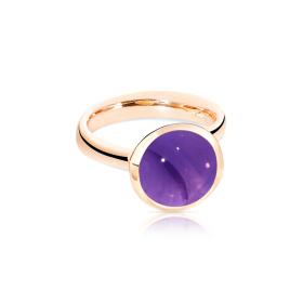 Roségold, Ringe, Tamara Comolli BOUTON Ring large Amethyst R-BOU-l-Am-rg