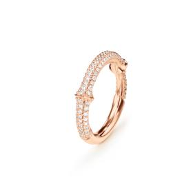 Roségold, Ringe, Ole Lynggaard Copenhagen Nature Ring IV Pavé A2690-701