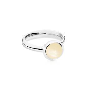Weißgold, Ringe, Tamara Comolli BOUTON Ring Small R-BOU-s-MoSa-wg