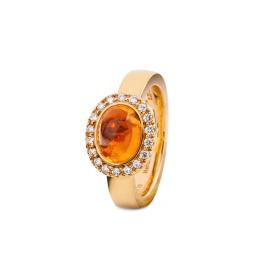 Rotgold, Ringe, Jochen Pohl Jochen Pohl Mandarin-Granat Brillant Ring 105XS-RG-Mandarin-Granat-3,42ct-18Brill.-0,20ct-tw/vsi