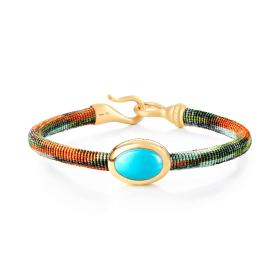 Textil, Armschmuck, Ole Lynggaard Copenhagen Life Armband mit Türkis A2953-404