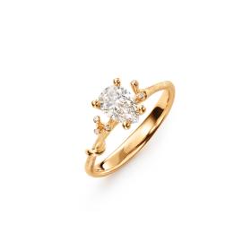 Gelbgold, Ringe, Ole Lynggaard Copenhagen Nature Solitaire Ring A2788-422