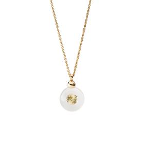 Rotgold, Halsschmuck, Schmuckwerk Anhänger Glasklar mit Halskette DH567-RG-GW-BB