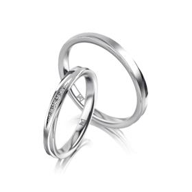 Weißgold, Ringe, Meister Trauringe Phantastics 112.9044.01/112.9044.00-W