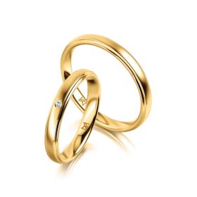 Gelbgold, Ringe, Meister Trauringe Classics 112.9046.01/112.9046.00-G