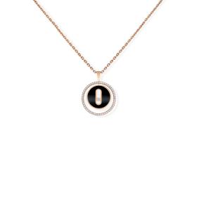 Roségold, Halsschmuck, Messika Lucky Move Kette KM Onyx 12317-PG