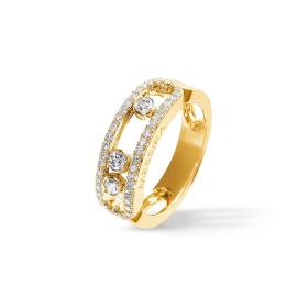 Gelbgold, Ringe, Messika Move Classique Pavé Ring 04000-YG