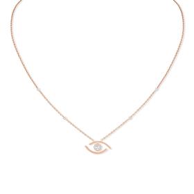 Roségold, Halsschmuck, Messika Lucky Eye Halskette 07524-PG